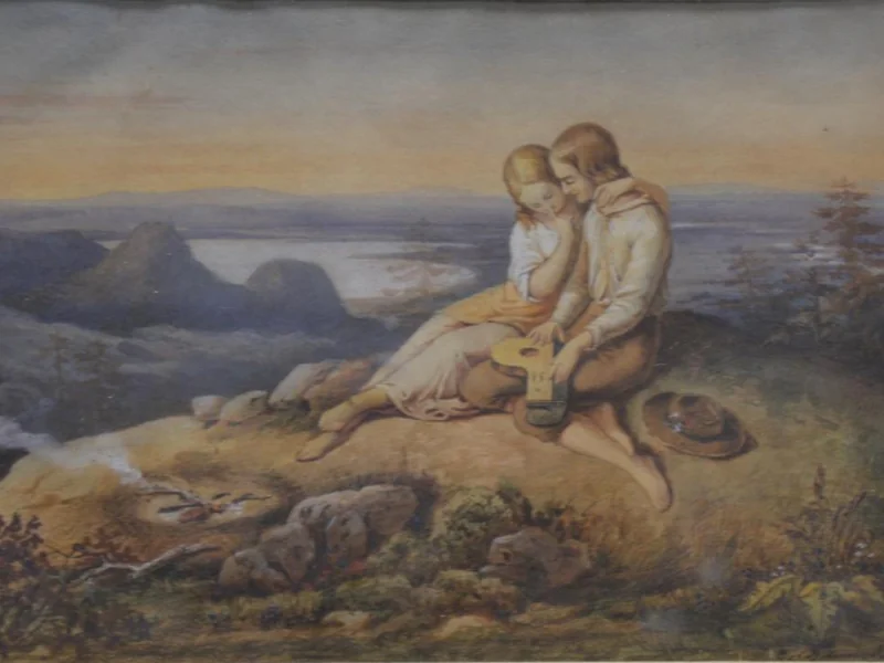 1802-Hermann Mayer Salomon Goldschmidt - Coppia in un paesaggio